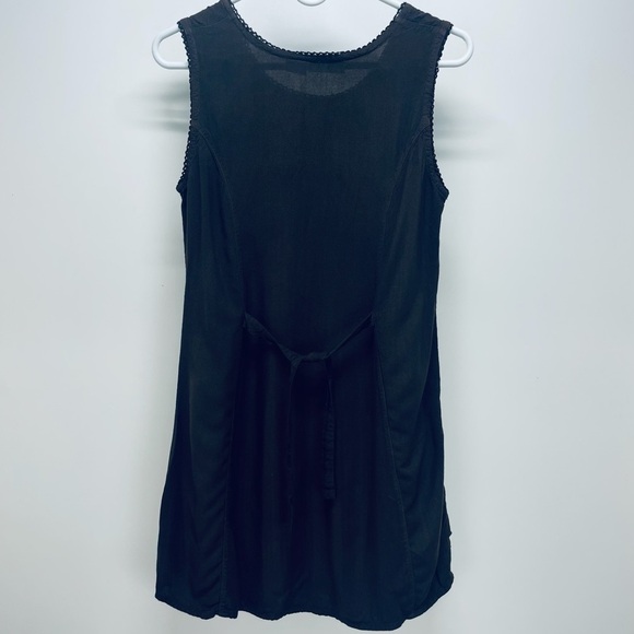 Taya Uns Dress Size S Women’s Island Beach Tropical Black Mini - Picture 4 of 6